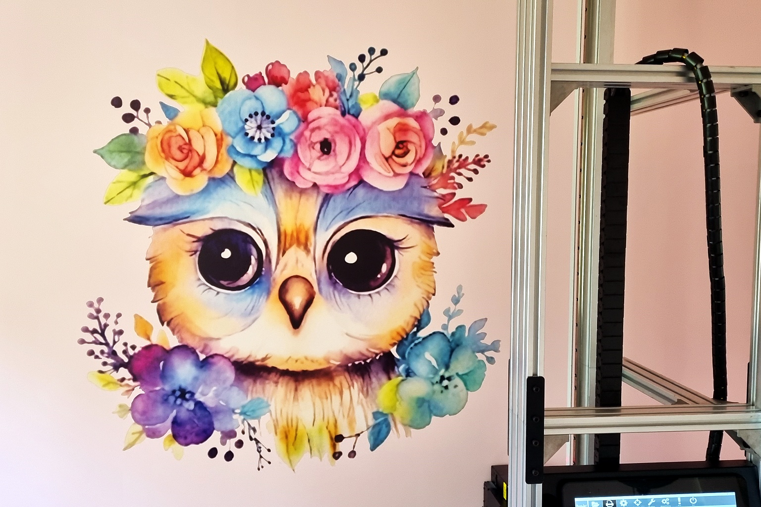 kleurrijke-muurprint-vogel